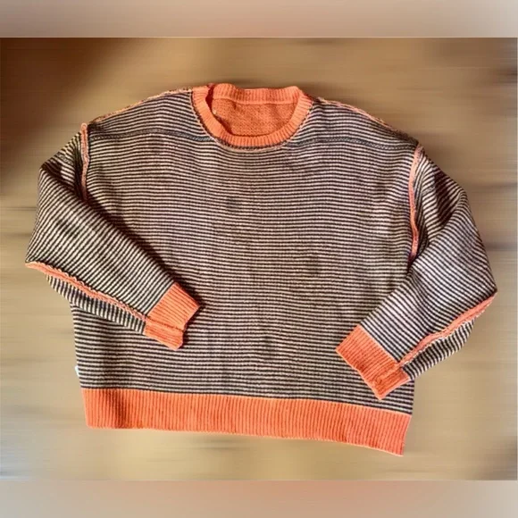 🌻Shein Curve Knit Funky Sunflower Cropped Sweater (?reversible?) Size 2X 🌻 - Picture 2 of 8